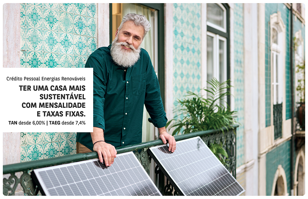 Crédito energias renováveis: imagem de paineis solares